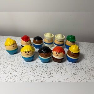Collection of 10 vintage Little Tikes Tykes Chunky Little People